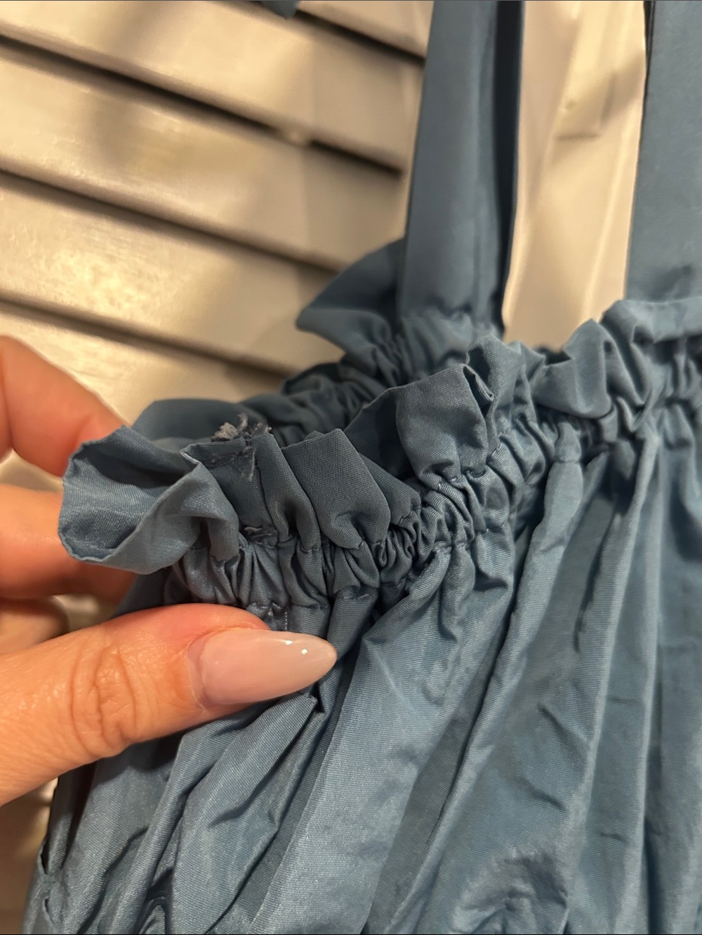 Zara ruched mini dress | Blue - Picture 4 of 6